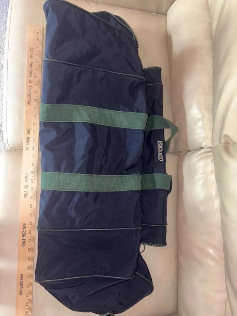 Vintage Lands' End Classmate Backpack Blue Durable Tech Daypack Style 29150
